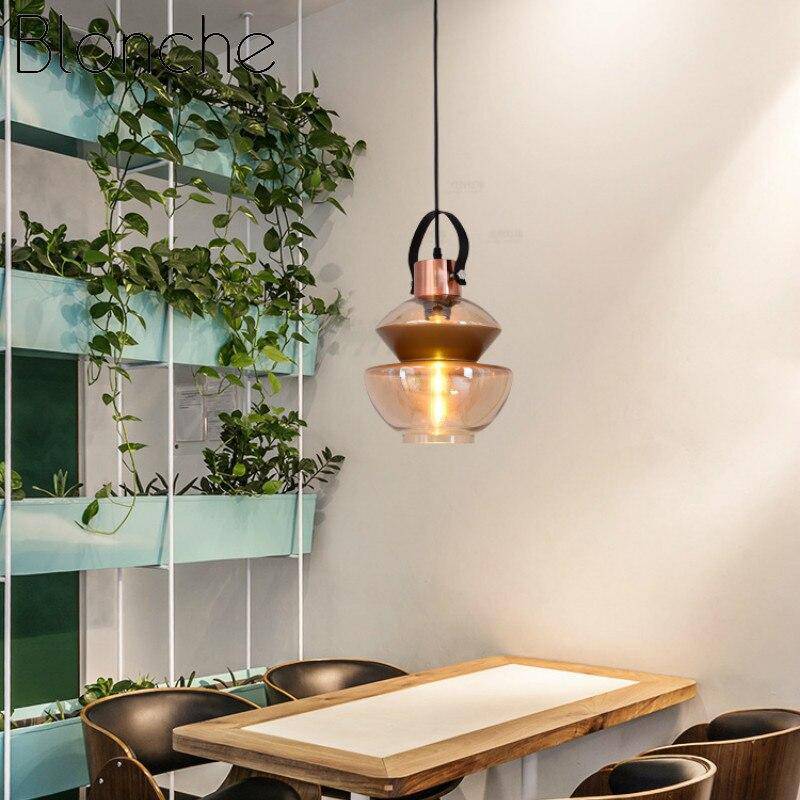 Suspension LED en verre style rétro Light Spark