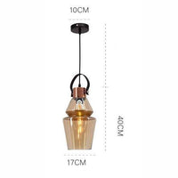 Suspension LED en verre style rétro Light Spark