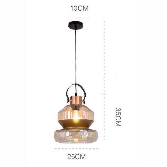 Suspension LED en verre style rétro Light Spark