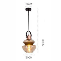 Suspension LED en verre style rétro Light Spark
