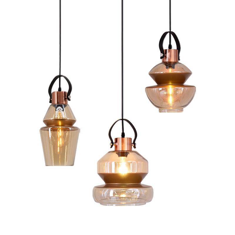 Suspension LED en verre style rétro Light Spark