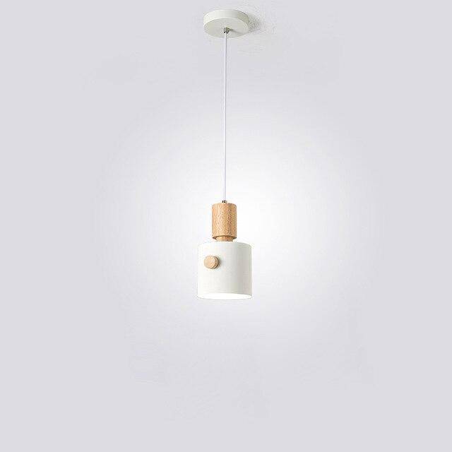 Suspension LED Nordic en bois coloré