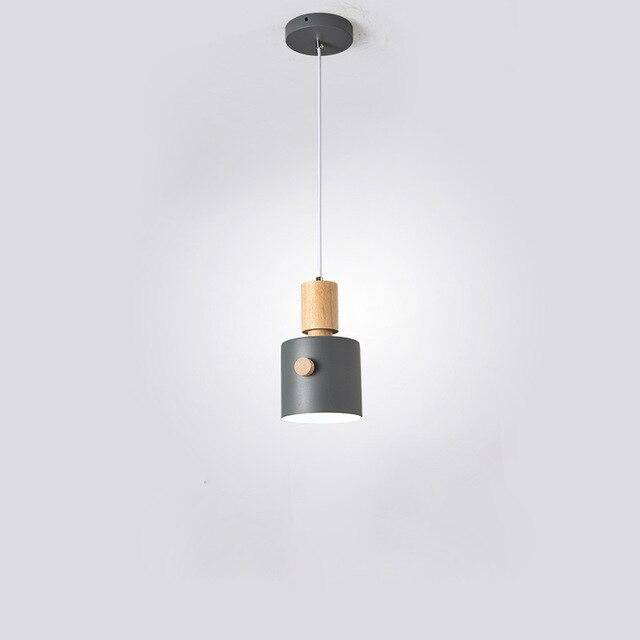 Suspension LED Nordic en bois coloré