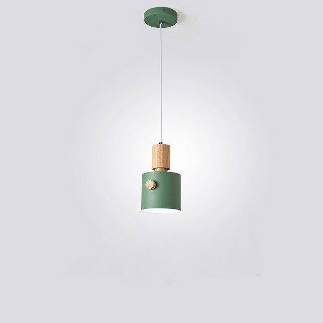 Suspension LED Nordic en bois coloré