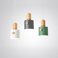 Suspension LED Nordic en bois coloré