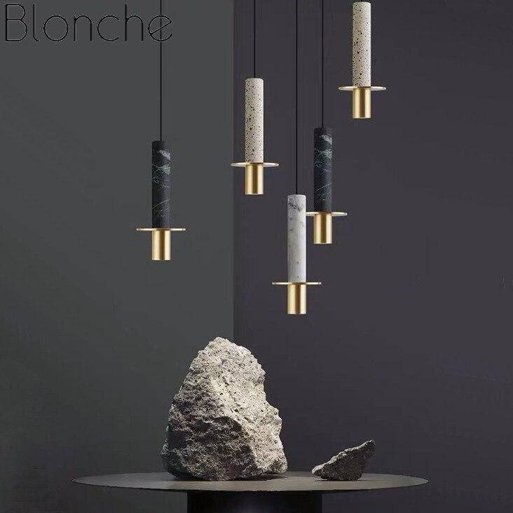 Suspension LED de Luxe en Terrazzo Ciment