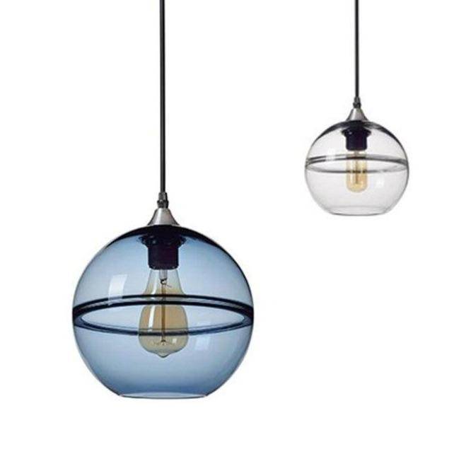 Suspension LED en boule de verre Hanglixir