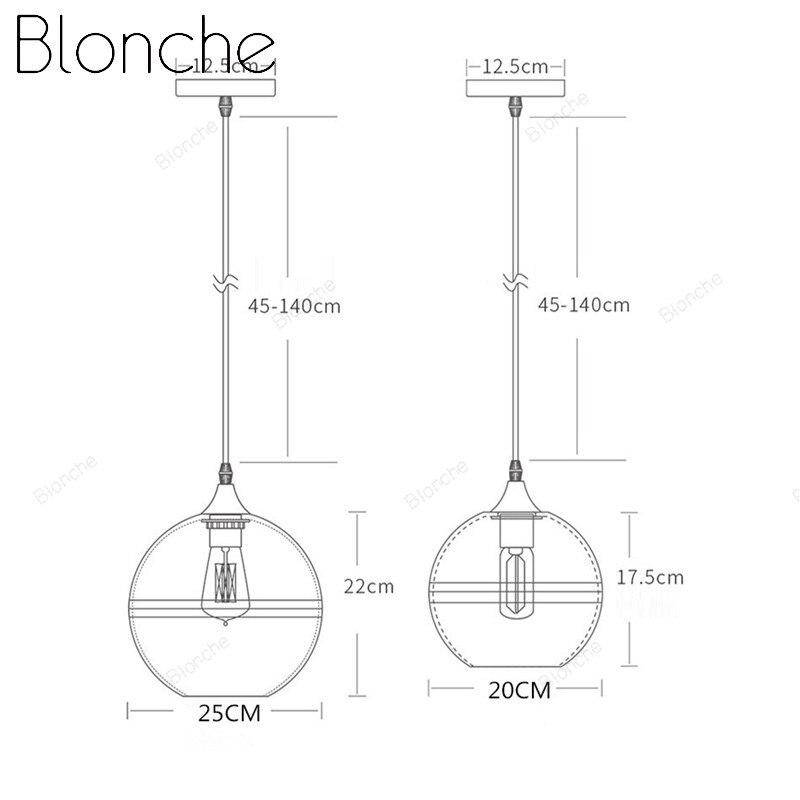 Suspension LED en boule de verre Hanglixir