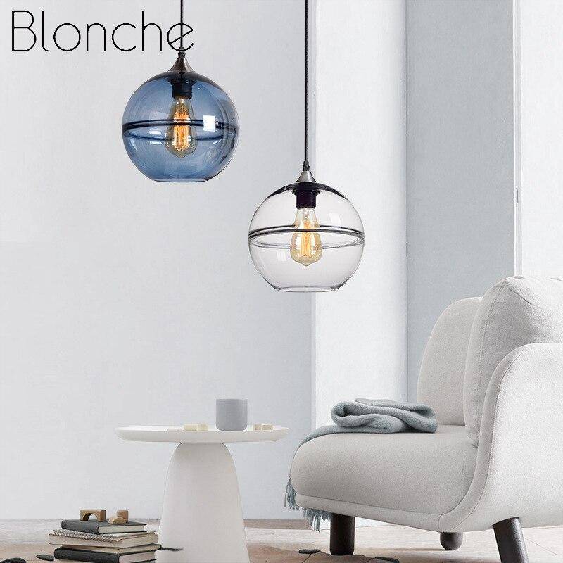 Suspension LED en boule de verre Hanglixir