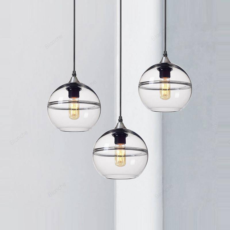 Suspension LED en boule de verre Hanglixir