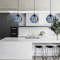 Suspension LED en boule de verre Hanglixir