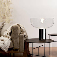 Lampe à poser design LED, abat-jour arrondi doré