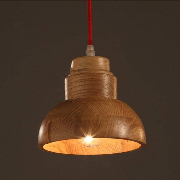 Suspension LED en bois design Craft
