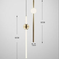 Lustre Orion : Élégance en tubes dorés LED