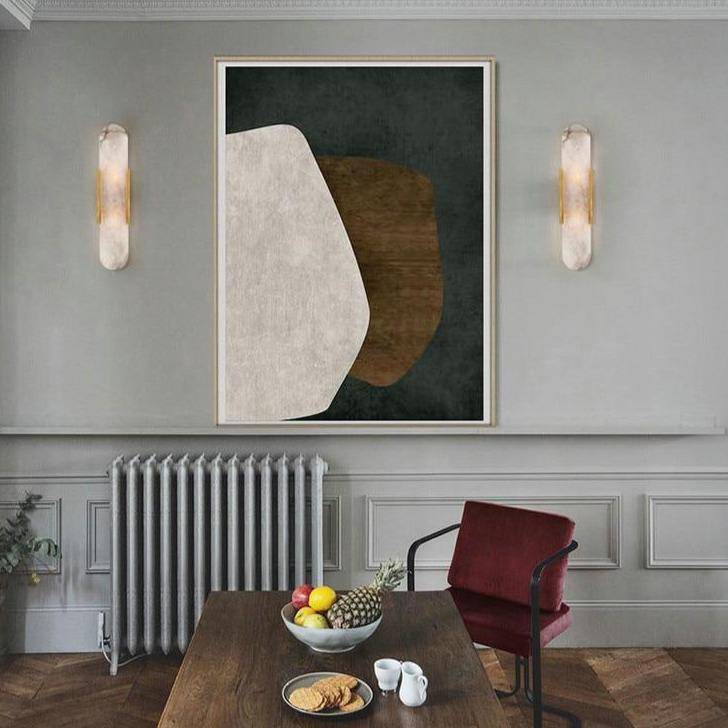 Applique murale en marbre arrondi style Shining LED