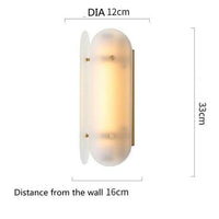 Applique murale LED en verre arrondi