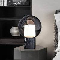 Lampe à poser Deluxe en marbre et verre LED