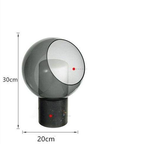 Lampe à poser Deluxe en marbre et verre LED