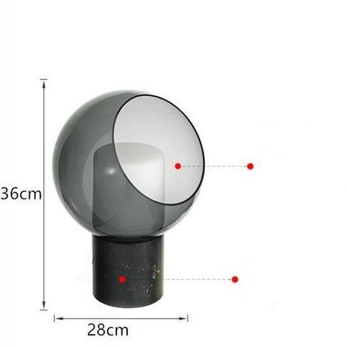 Lampe à poser Deluxe en marbre et verre LED