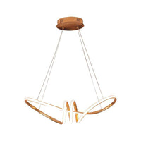 Lustre Néo en spirales dorées LED