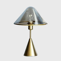 Lampe à poser design LED - Socle conique métal doré