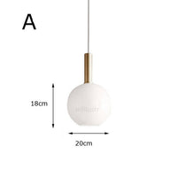 Suspension ovale en verre blanc Valette