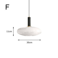 Suspension ovale en verre blanc Valette