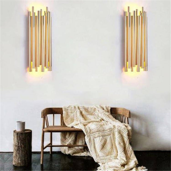 Applique murale LED dorée Shining