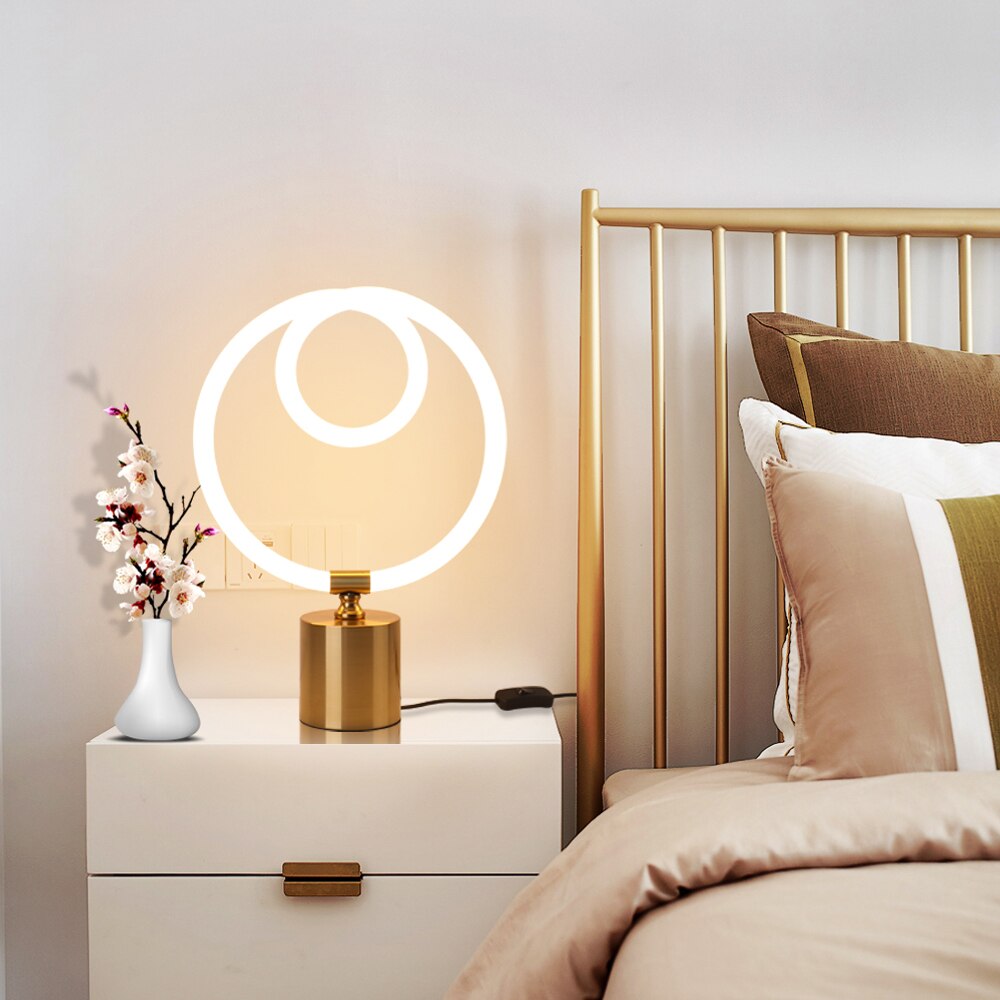 Lampe à poser LED moderne avec anneaux lumineux Severina