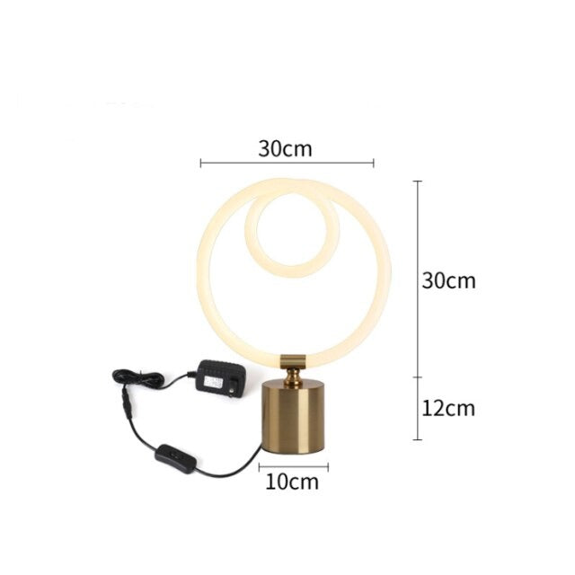 Lampe à poser LED moderne avec anneaux lumineux Severina
