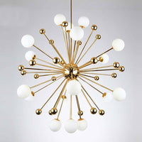 Lustre LED doré Creative boules en verre