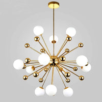 Lustre LED doré Creative boules en verre