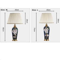 Lampe à poser LED en céramique noire, style Japonais