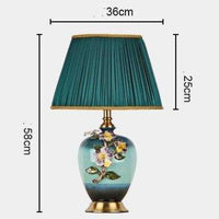Lampe LED en céramique et fleurs, design Japonais