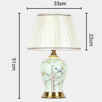 Lampe LED céramique et fleurs, style Japonais