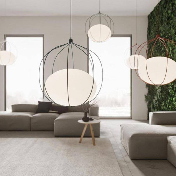 Suspension LED colorée avec sphère en verre Clear Glow