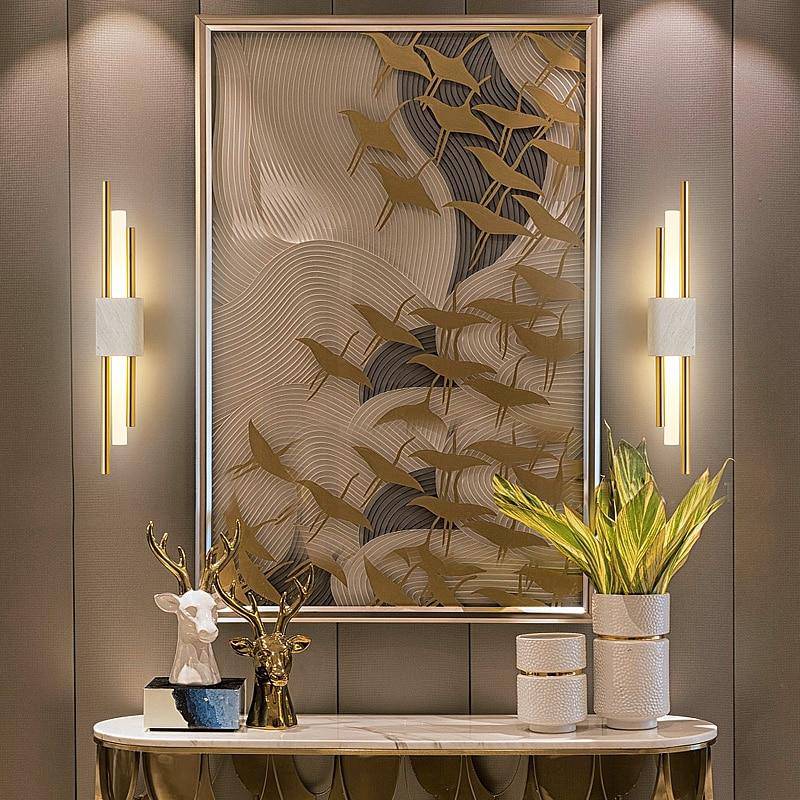 Applique murale LED en marbre Loft