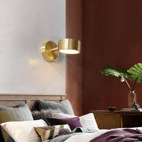 Applique murale LED - Lampe cylindrique et tige dorée - Lofty Gold