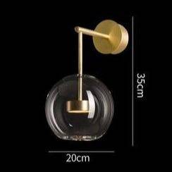 Applique murale LED - Lampe cylindrique et tige dorée - Lofty Gold