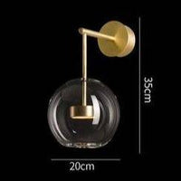 Applique murale LED - Lampe cylindrique et tige dorée - Lofty Gold