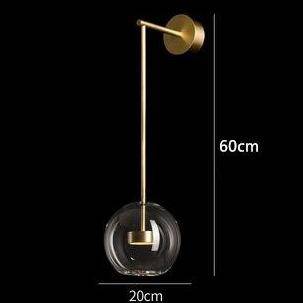 Applique murale LED - Lampe cylindrique et tige dorée - Lofty Gold