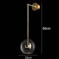 Applique murale LED - Lampe cylindrique et tige dorée - Lofty Gold