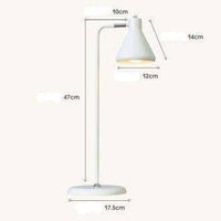 Lampe à poser design LED : Tube métal coloré, forme triangulaire