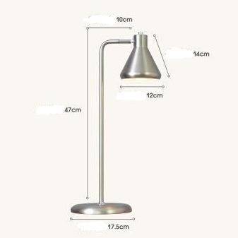 Lampe à poser design LED : Tube métal coloré, forme triangulaire