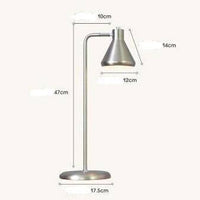 Lampe à poser design LED : Tube métal coloré, forme triangulaire