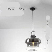 Suspension LED en verre fumé - Élégance Hang