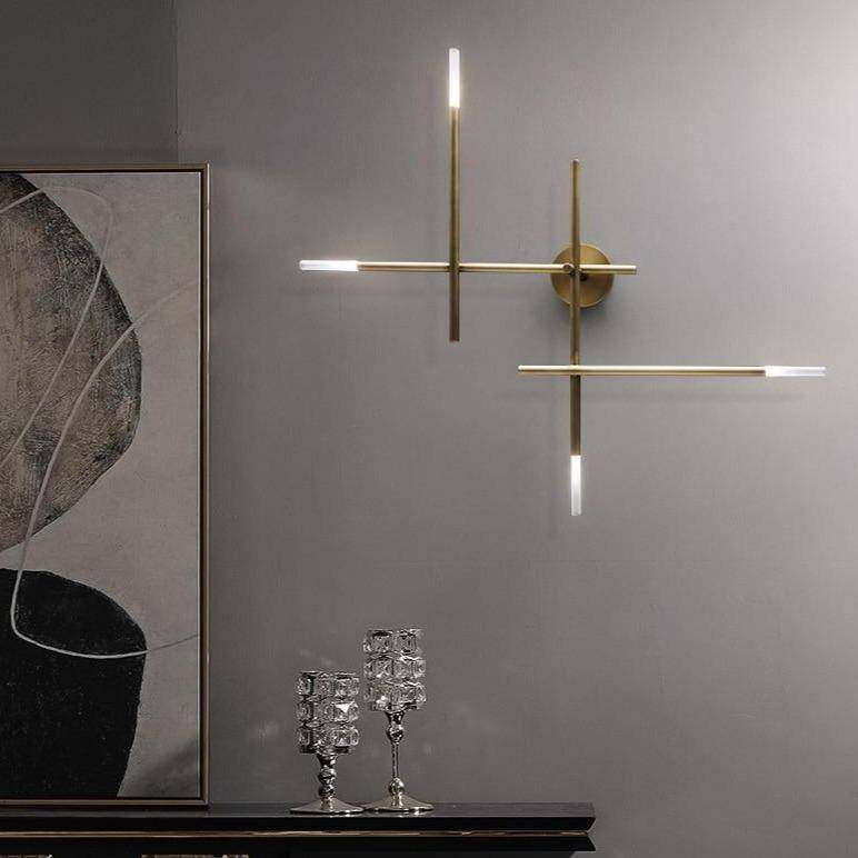 Applique murale LED de luxe en métal modernisé