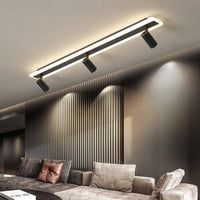 Plafonnier LED design en métal noir - Multiples spots lumineux