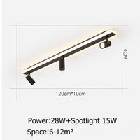 Plafonnier LED design en métal noir - Multiples spots lumineux