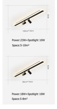 Plafonnier LED design en métal noir - Multiples spots lumineux